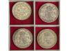 LOTES CENTENARIO. Lote 4 monedas 5 pesetas (3) y 500 Francs.