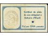 CATALUNYA. 1 Pesseta. 4 Gener 1937. C.M. de BELLCAIRE D´ URG