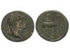 IMPERIO ROMANO. AE 20. 49-54 d.C. CLAUDIO y AGRIPINA. EPHESU