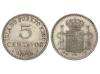 ALFONSO XIII. 5 Centavos. 1896. PUERTO RICO. P.G.-V. (Ligera