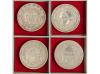 COLOMBIA. Lote 4 monedas 10 Reales, 1 Peso (3). 1851, 1858, 