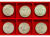 JUAN CARLOS I. Lote 6 monedas 2000 Pesetas. 1996. Peso total