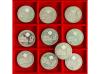 JUAN CARLOS I. Lote 10 monedas 2000 Pesetas. 1998. Peso tota