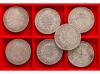 FRANCIA. Lote 7 monedas 5 Francs. 1848 a 1877. PARIS. AR. Gr