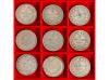 FRANCIA. Lote 9 monedas 5 Francs. 1833 a 1837. LOUIS PHILIPP
