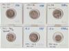 REPÚBLICA ROMANA. Lote 6 monedas Denario. FLAMINIA (2), FUND