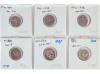 REPÚBLICA ROMANA. Lote 6 monedas Denario. JUNIA, LUCRETIA y 