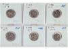 REPÚBLICA ROMANA. Lote 6 monedas Denario. QUINTIA, SEMPRONIA