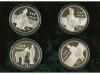 CHINA. Lote 3 set 4 monedas 5 Yuan. 1984-1986. AR. People´ s