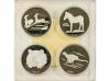 GUINEA ECUATORIAL. Lote 2 sets 25 a 200 Pesetas Guineanas y 