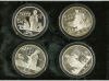 CHINA. Lote 2 set 4 monedas 5 Yuan. 1988 y 1991. AR. People´