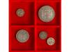 ISABEL II. Lote 5 monedas 1 Real (3), 40 Céntimos de Escudo 