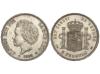 ALFONSO XIII. 5 Pesetas. 1892 (*18-92). P.G.-M. Tipo Bucles.