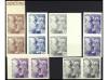 ** ESPAÑA. Ed. 922s/6s(2) y 930s(2). 20, 25, 30, 40, 45 cts.