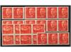 ** ESPAÑA. Ed. 1157(50). FRANCO. 2 pts. rojo. 50 Sellos. Val
