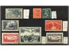 ** FRANCIA. 1921-1947. Dos fichas conteniendo 9 series compl