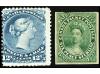 * CANADA. Ed. 7, (*) 24. 7 1/2 p. verde y 12 1/2 p. azul. Ap