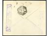 ✉ ESPAÑA. Ed. 759. 1938. Aéreo + 5 pts. azul en sobre mat. P