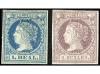 * ESPAÑA. Ed. 55/6. 1 real y 2 reales. Márgenes completos. C