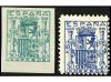 ** ESPAÑA. Ed. 801+ * NE 57. 30 c. azul descentrado y No exp