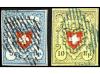 ° SUIZA. Yv. 15, 20, Zu. 16II, 17II. 5 y 10 r. MUY BONITOS. 
