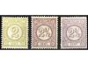 * HOLANDA. Yv. 32, 33 y 33a. 2 c. amarillo oliva, 2 1/2 c. v