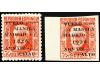 ** ESPAÑA. Ed. 741, 741s. 30 cts. rojo, dentado y SIN DENTAR