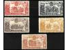 * ESPAÑA. Ed. 262/6. 40 cts. s. 10 pts. 5 valores clave. Cal