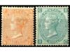 (*) GRAN BRETAÑA. Yv. 32, 37. 4 p. rojo naranja y 1 s. verde