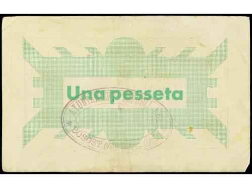 CATALUNYA. 1 Pesseta. Juliol 1937. Aj. de BOSOST. Impreso po