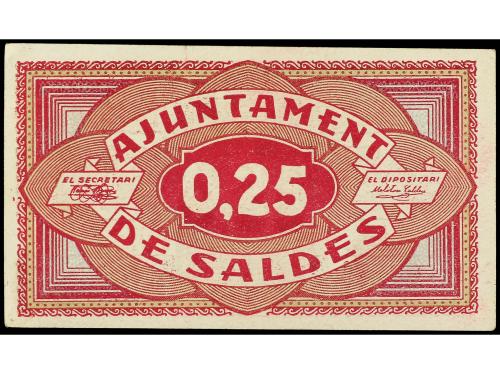 CATALUNYA. 25 Cèntims. 10 Juny 1937. Aj. de SALDES. Sin sell