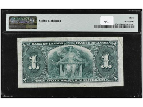 BILLETES EXTRANJEROS. Lote 3 billetes 1 Dollar, 100 Francs y