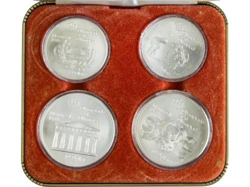 CANADÁ. Serie 28 monedas 5 (14) y 10 Dólares (14). 1973 a 19