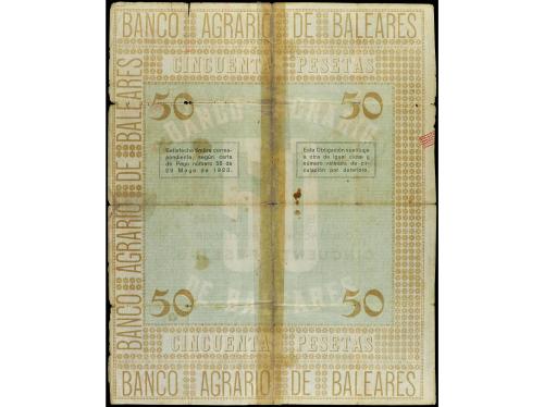 ANTIGUOS. Obligación de 50 Pesetas. 1 Julio 1923. BANCO AGRA
