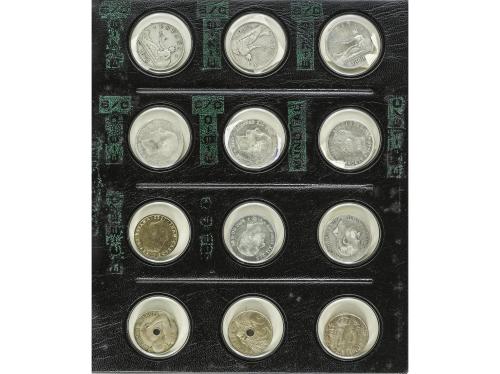 LOTES CENTENARIO. Lote 39 monedas 2 Céntimos a 100 Pesetas. 