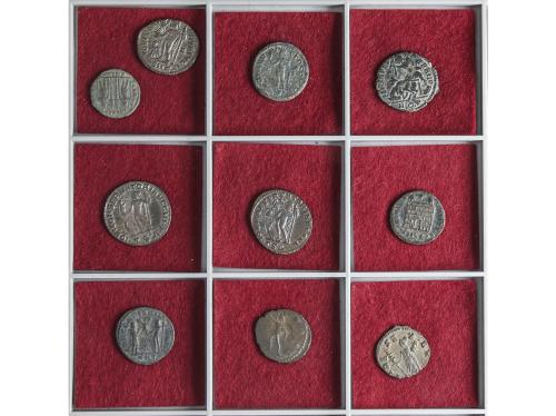Lote 10 monedas Pequeños cobres Bajo Imperio. AE. Conservaci