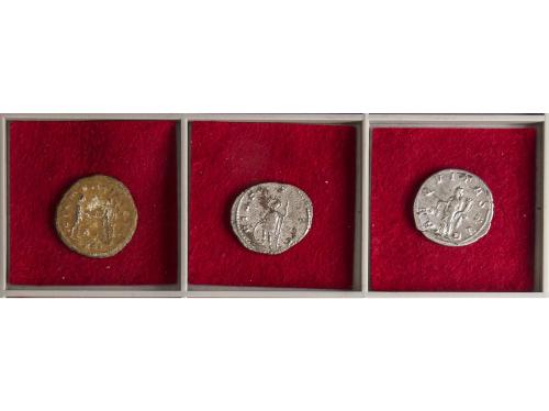 IMPERIO ROMANO. Lote 3 monedas Antoniniano. PROBO, GORDIANO 