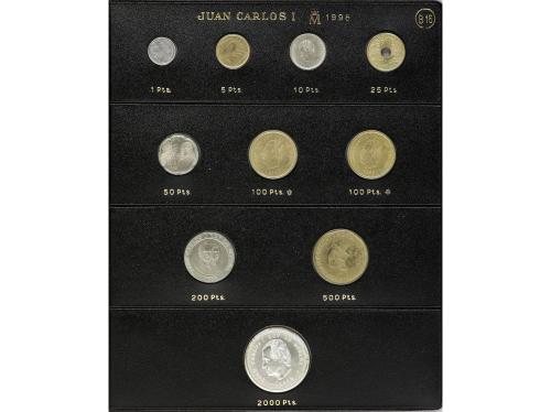 JUAN CARLOS I. Lote alrededor 350 monedas 1 Peseta a 30 Euro