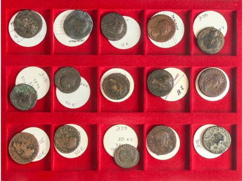 IMPERIO ROMANO. Lote 109 monedas de varios tipos: Sestercios