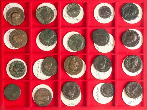 IMPERIO ROMANO. Lote 109 monedas de varios tipos: Sestercios