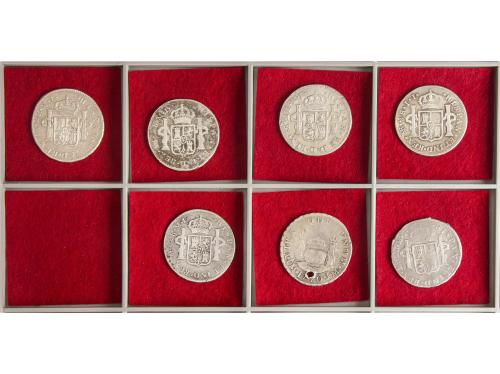CARLOS III. Lote 7 monedas 2 Reales. 1770, 78, 81, 82, 84, 8