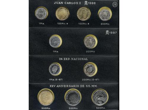 JUAN CARLOS I. Lote alrededor 150 monedas. AE,Al,CuNi,AR. En