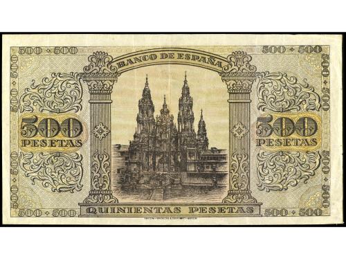 ESTADO ESPAÑOL. 500 Pesetas. 20 Mayo 1938. Catedral de Santi
