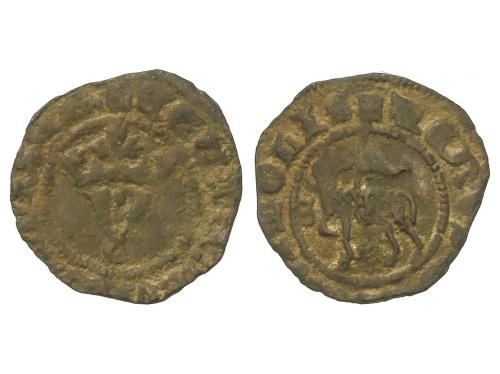 REINO DE CASTILLA Y LEON. 1/2 Blanca del Agnus Dei. JUAN I. 
