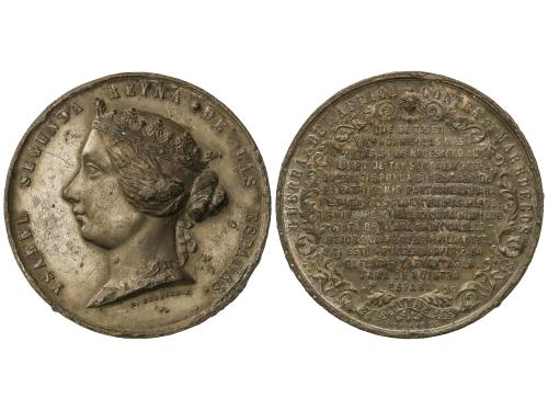 ISABEL II. Medalla guerra de África contra Marruecos. 21 Oct