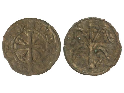REINO DE LEÓN. Dinero. ALFONSO IX. LEÓN?. Anv.: Cruz con ven
