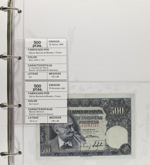 Lote Alrededor 90 billetes. 1940 a 1992. Destaca: 5 Pesetas 