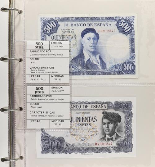 Lote Alrededor 90 billetes. 1940 a 1992. Destaca: 5 Pesetas 