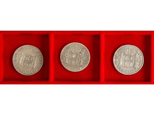 CARLOS III. Lote 3 monedas 2 Reales. 1775, 1776 (2). J.R. PO