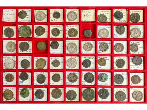 Lote 52 monedas. VARIOS EMPERADORES. AE,AR. Incluye Pequeños